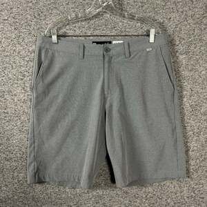 Travis Mathew Men's Size 36 Gray Polyester 10" Inseam Chino Shorts